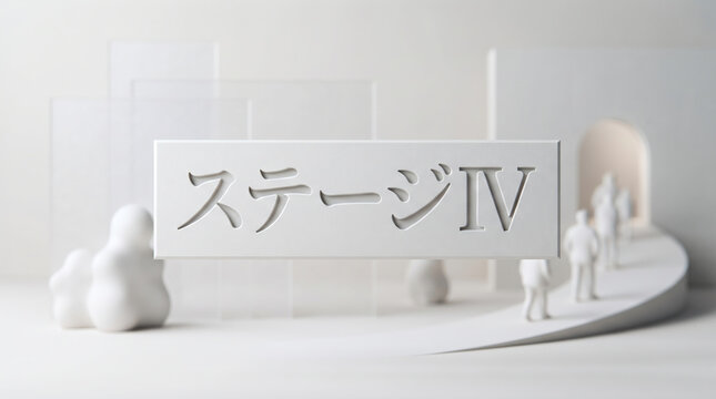ステージIVの病状やがん進行度を表現する概念画像