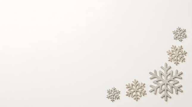 A serene and beautiful christmas background featuring delicate intricate snowflakes and a soft pale winter color palette evoking feelings of peace and