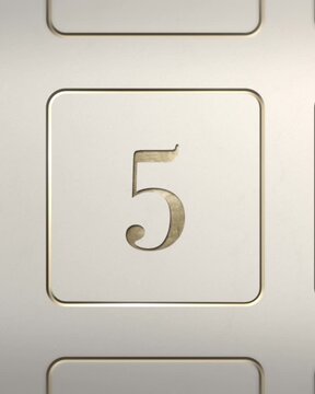 Advent calendar door 5 opening green screen cream and gold 4:5