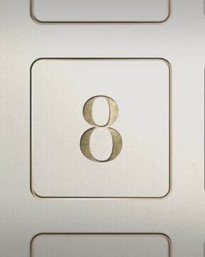 Advent calendar door 8 opening green screen cream and gold 4:5