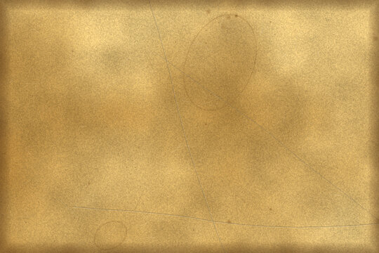 Old parchment paper texture featuring stained yellow vintage surface design with scratches lines and spots for historical creative graphic background projects