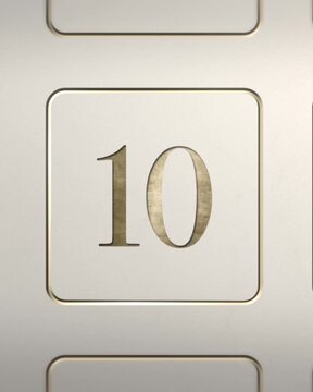 Advent calendar door 10 opening green screen cream and gold 4:5