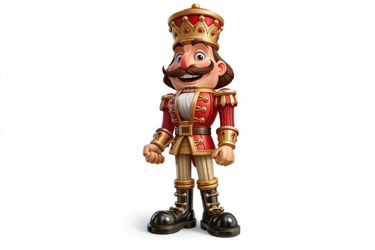 Charming nutcracker character festive holiday illustration