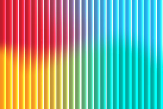 Vertical rainbow gradient stripes with soft light and shadow effect