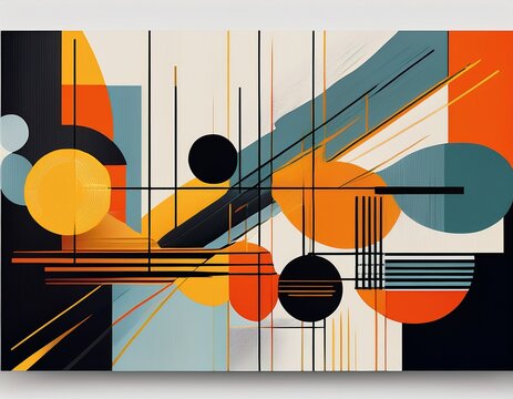 contemporary abstract painting with bold lines and geometric shapes perfect for adding a modern touch to spaces that need a stylish and artistic focal point