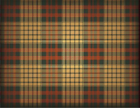 the background of the fabric is scottish pattern