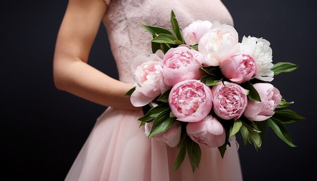 wedding peony bouquet