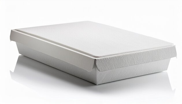 white foam box isolated on white use for multipurpose