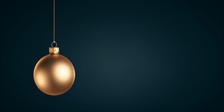 Simple, elegant gold Christmas bauble
