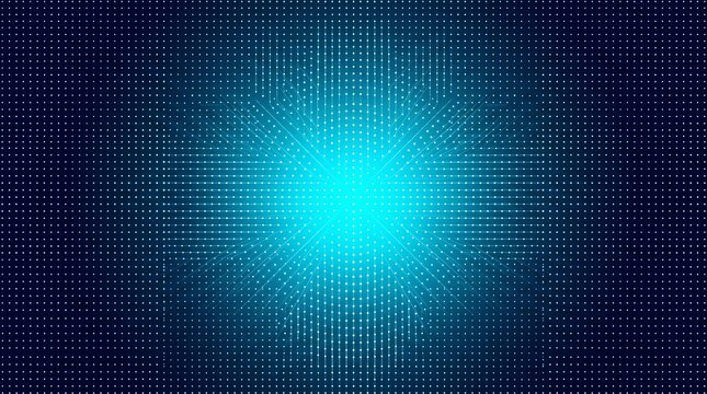 Abstract Digital Technology Background with Glowing Matrix Network
