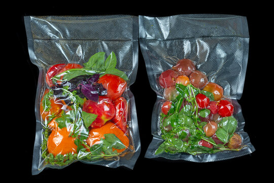 Fresh Vegetables Stored in Clear Bags