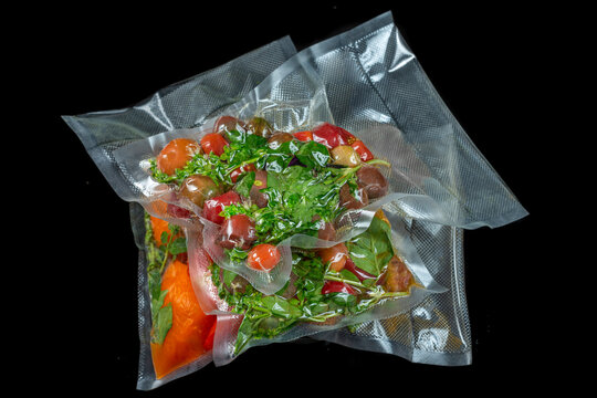 Vacuum Sealed Vegetables in Clear Bag