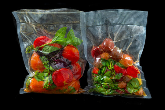 Sealed Bags of Fresh Vegetables