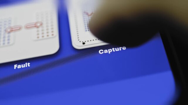 Capture chart changes after a fingertip passes