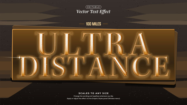 Ultra Distance Cream to Orange Glow Serif Text Effect on Bronze Plate