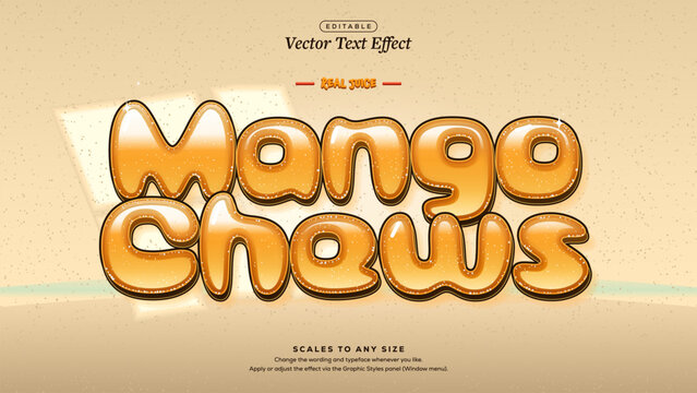 Mango Chews Fat Amber Candy Text Effect with Sugar Crystal Crust