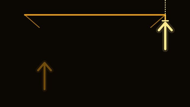 Minimalist animated arrow ui for data visualization and digital interface animation motion