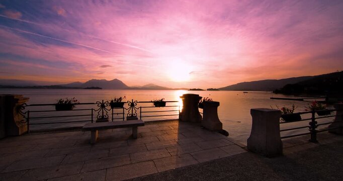  The golden hour on lake Maggiore.