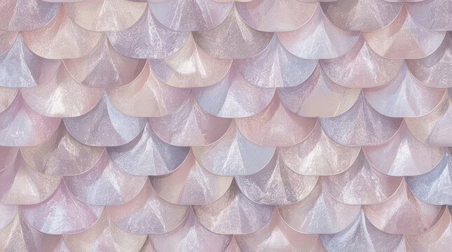 Butterfly scale pattern in muted pastel tones creates luxurious, shimmering texture