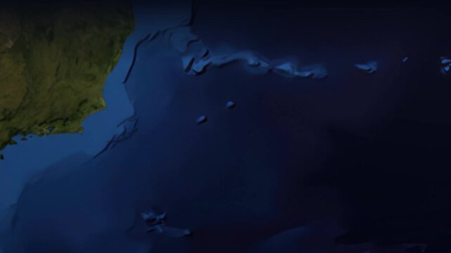 Animated Flight Path from Sao Paulo Brazil to Los Angeles USA