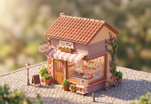 Charming Miniature Cosmetic Shop