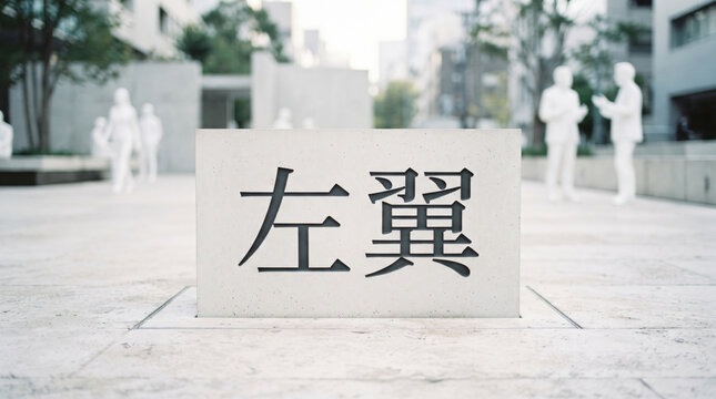 「左翼」の文字を刻んだ石碑の概念画像