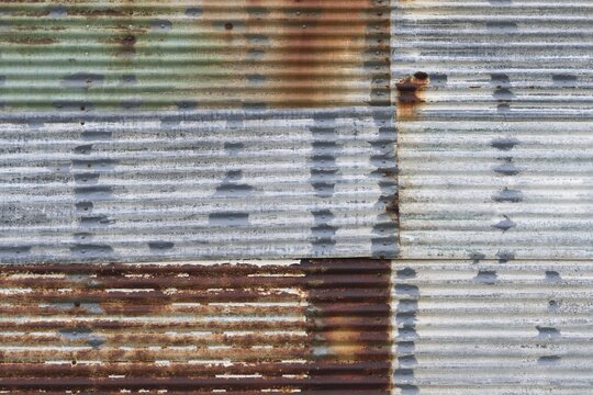 Rust on corrugated iron, Langanes Peninsula, Iceland
