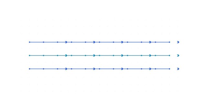 Business process improvement workflow lines straightening into organized paths