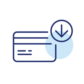 Receive payment, card deposit, download statement. Pixel perfect, editable vector icon