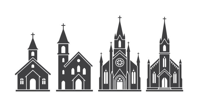 Religious Architecture Christian Church Silhouettes