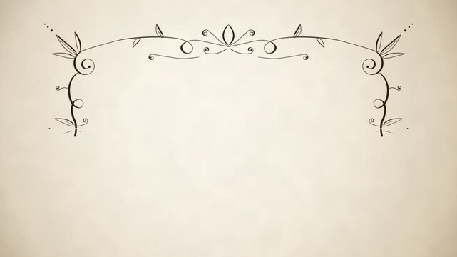 Calligraphy Flourish Ornamental Frame Drawing Then Gold Foil Reveal