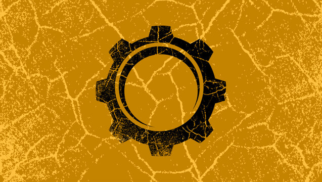 gear symbol, color vector illustration