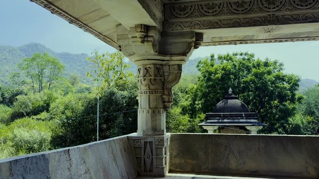 Beautiful outside panoramic view of Ranakpur Jain Temple