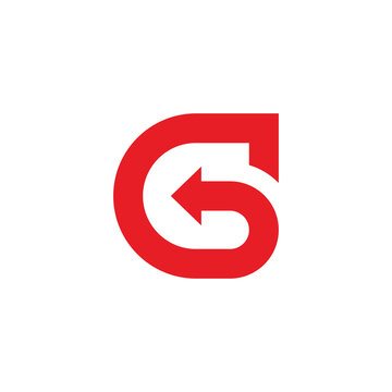 letter g loop motion arrow lines logo vector