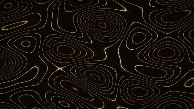 Luxury dark background with glowing gold topographic map lines