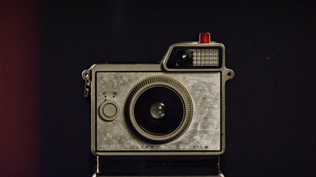 sequence of different vintage analogue film cameras