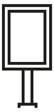Light box symbol. Promo display line icon