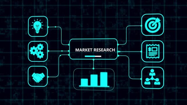 Market research and business analysis concept. Consumer insights, market trends and strategic planning.