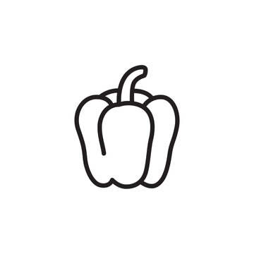 Minimalist bold line icon of a fresh grape cluster isolated on white background. 