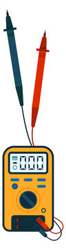 Electric power measure device. Digital multimeter icon