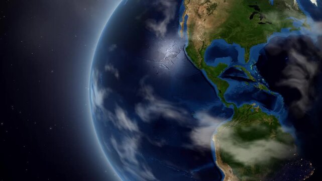 Earth Zoom In to Romania with Map Pin Animation