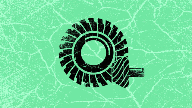 Polymer Bevel Gear, color vector illustration