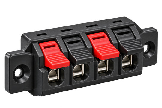 Black multi port electrical lever wire connector