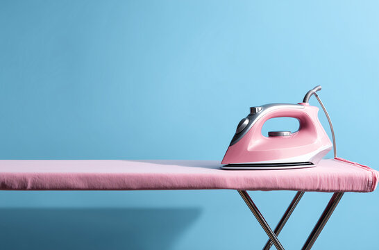 A home steam ironing board stand