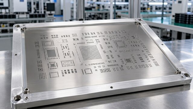 Precision Stainless Steel SMT Solder Paste Stencil in Aluminum Frame for Electronic PCB Assembly and Manufacturing