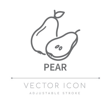 Pear Line Icon