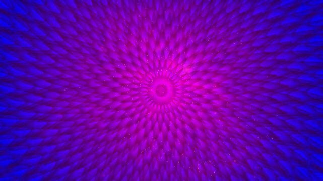 Blue and Pink Floral Mandala Kaleidoscope Animation