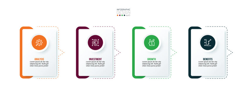 Infographic template business concept with step.