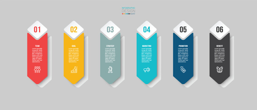 Business and marketing template of infographic design