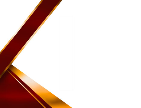 Abstract Red and Gold Diagonal Certificate Corner Element
